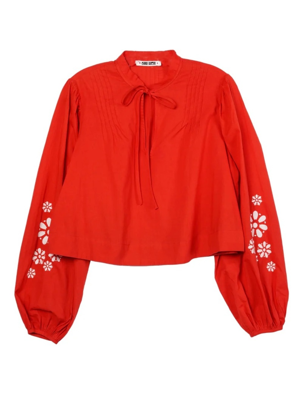 CIAO LUCIA The Salm 100% Cotton Poplin Embroidered Top in Clay Red Size XL NWT - Picture 4 of 7